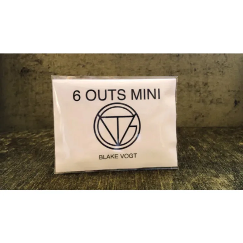 

Six Outs Mini (Gimmicks and Instructions) by Blake Vogt Magic Tricks Mentalism Illusions Close up Magic Prediction Magia