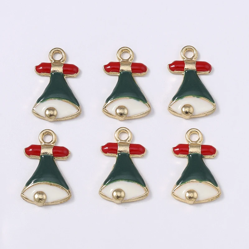 

Duarte 20Pcs/Lot Cute Enamel Christmas Bell Charms Pendants for Jewelry Making DIY Drop Earrings Necklaces Bracelets Accessories