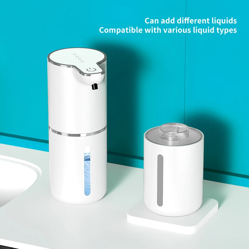 ABS Automatic Soap Dispenser Multi-Liquid Applicable Fast Lathering Space Saving Design Bathroom Kitchen Dual Use