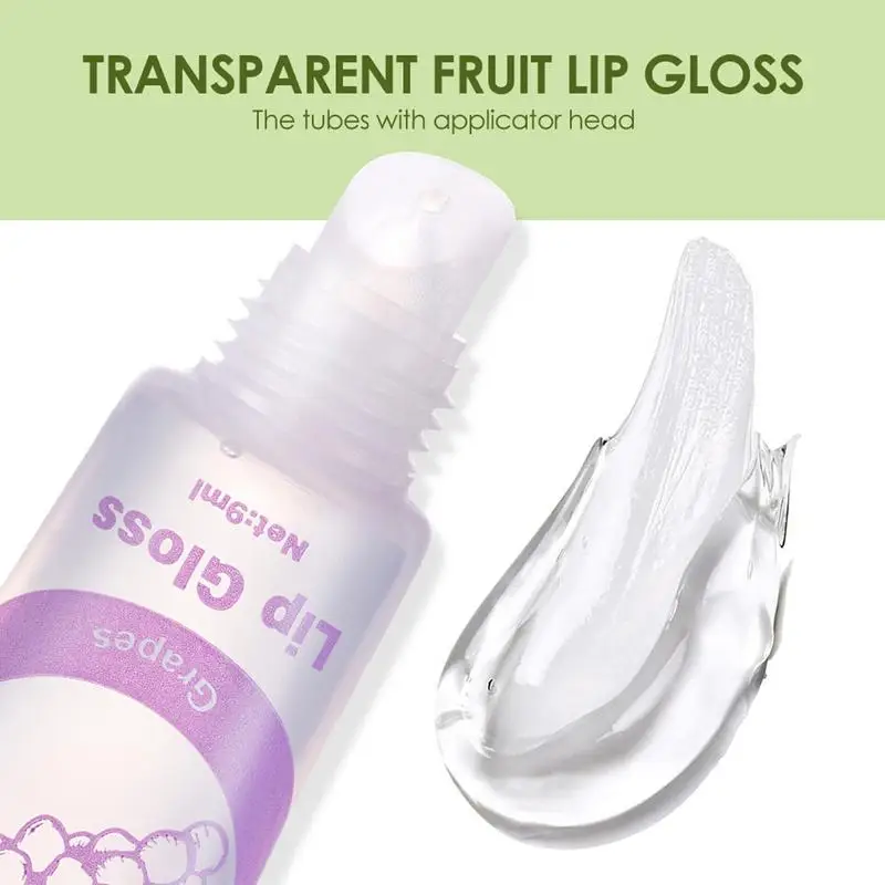 Hydrated Lip Gel Oil Fruit Flavor Moisturize Plumper Lips Tint Lip Balm Makeup Lip Balm 6X Lip Balm Daily Makeup Deep