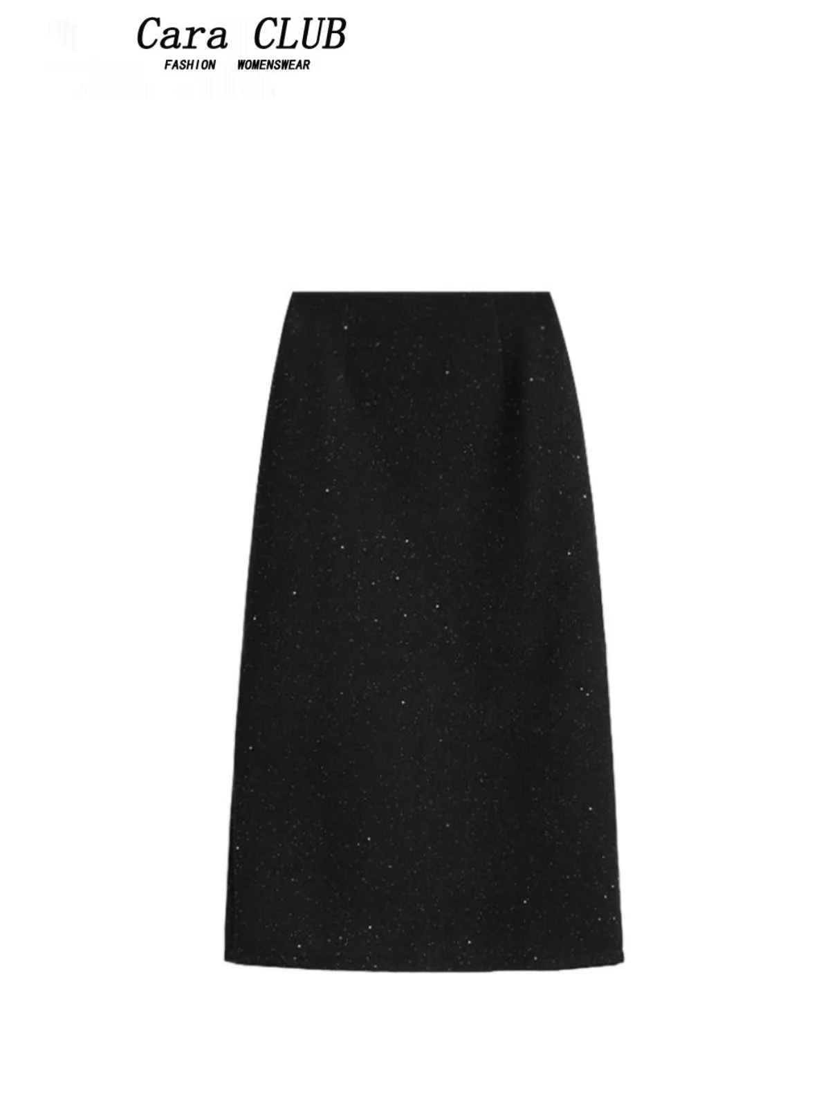 

High Waist A-Line Skirt plus Size Women's Spring Faion Slimming Elastic Waist f-length Skirts Korean Sle Commute
