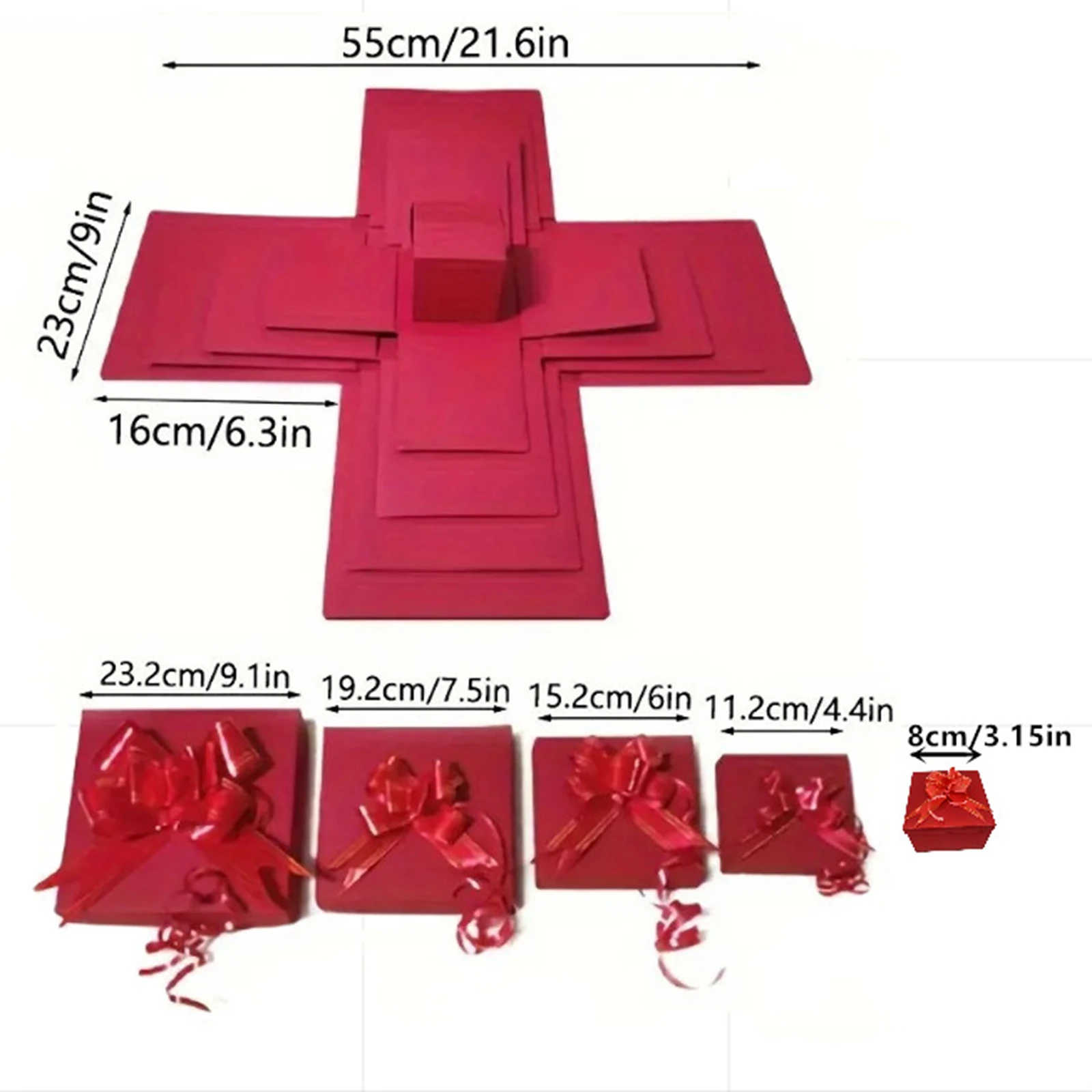 صندوق هدايا رائع مفاجئ لعيد الميلاد وعيد الميلاد بشكل إبداعي، صندوق تغليف هدايا ذو مغزى قابل للطي، صندوق حزمة هدية للوجبات الخفيفة والحلوى