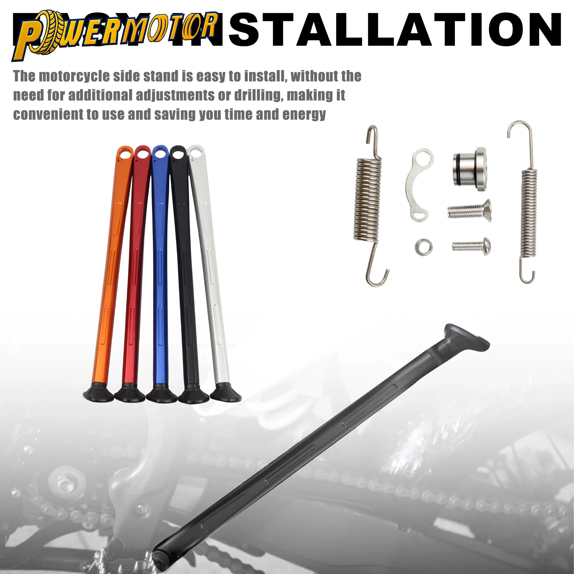 

Motorcycle Motocross Kickstand CNC Side Stand With Spring Kit For KTM EXC EXCF XC XCW XCF XCFW 125 250 350 400 450 500 2008-2016