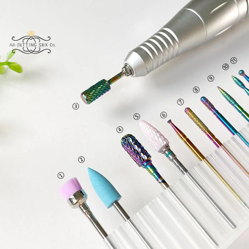 11 قطعة/صندوق المهنية أظافر سيراميك مثقاب مجموعة الكهربائية مانيكير ملف الأظافر بت ل هلام الاكريليك الأظافر والبشرة #4