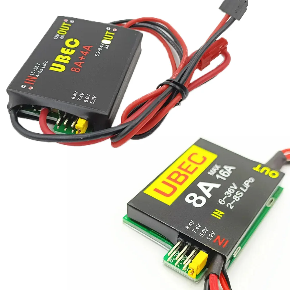 

Servo power supply 2S-8S 6-36V 8A/16A~5.2/6.0/7.4v/8.4v power supply UBEC-8A dual UBEC, used for fixing wing robot arm parts