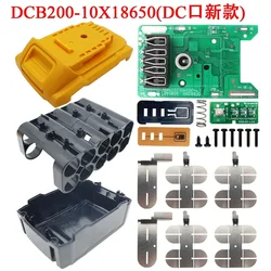 DCB200 Li-ion Battery Plastic Case Charging Protection Circuit Board PCB Box For DeWalt 18V 20V Lithium Battery Housing DC Input