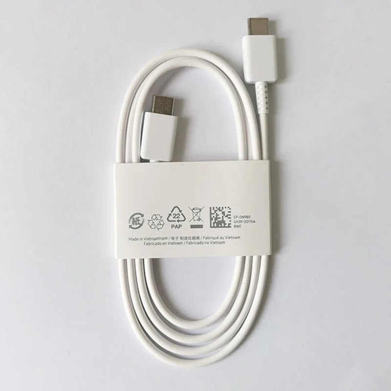 Samsung 3A 25W USB C a tipo C Cable de carga rápida para Galaxy S24 S23 S22 S21 s20 Ultra s10 s9 Plus a56 a55 Cable de datos de 1m