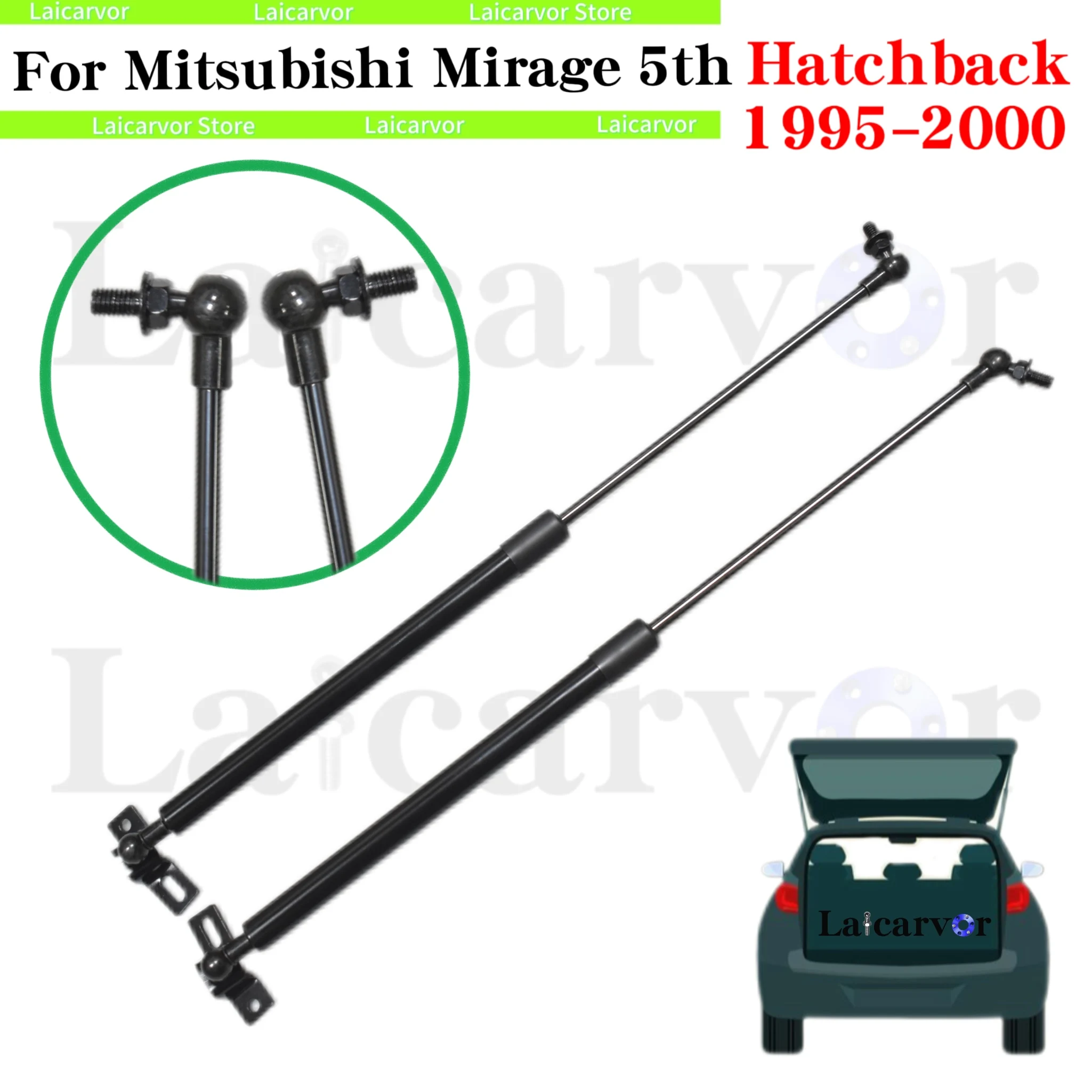 

2PCS Trunk Dampers For Mitsubishi Mirage 5th Hatchback 1995-2000 CL2A CJ1A CJ2A CJ4A Lift Supports Struts Rear Tailgate Shocks