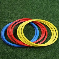 10pcs Agility Training Rings 30/40cm Portable Football Soccer Speed Agility Training Rings Sport Football Training Equipment