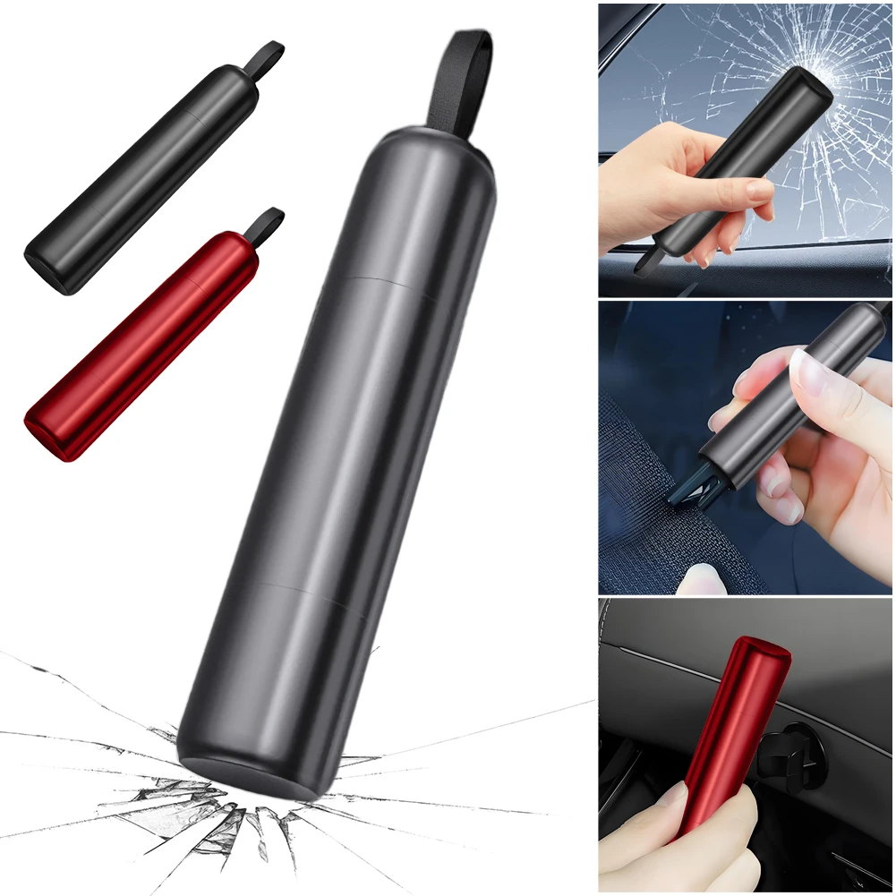 Seat Belt Cutter Aluminum Alloy Escape Hammer High Hardness Multifunction Seat Belt Cutter Life-Saving Escape Car Emergency Tool
