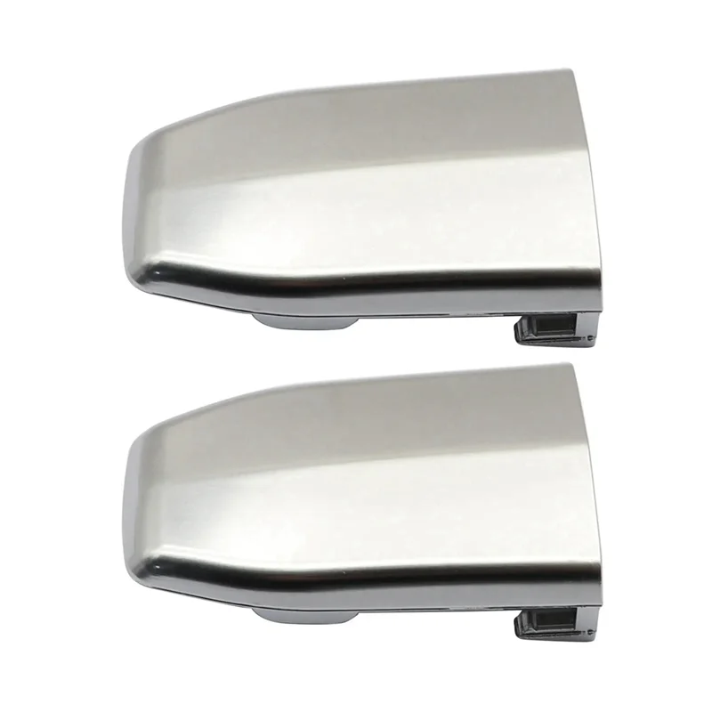 

2X Front Door Handle Lock Cylinder Cover Silver For Cadillac Escalade 2015-2018 13596115