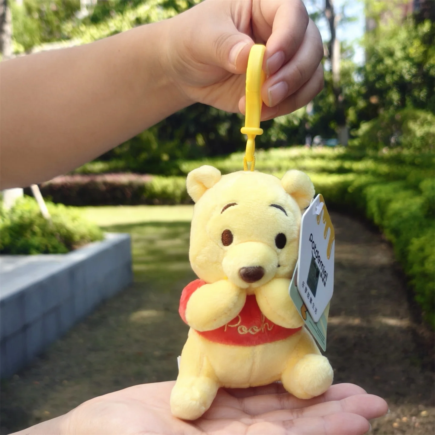Mignon Disney Winnie l'ourson peluche poupée Anime dessin animé en peluche jouet porte-clés jouets pour enfants sac à dos pendentif cadeau d'anniversaire