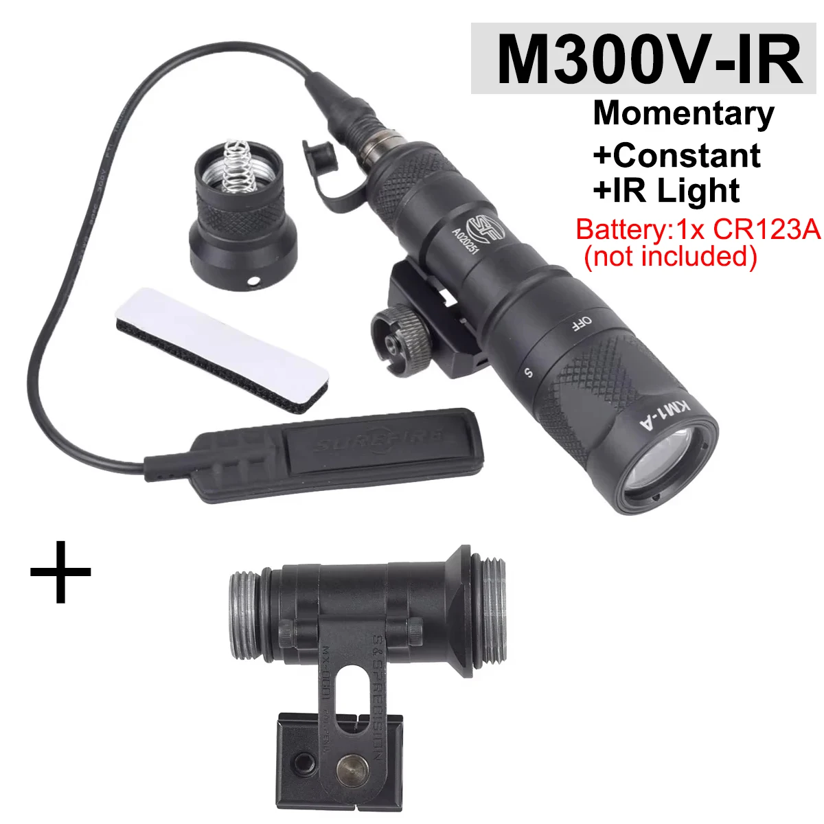SureFire M300 M300B M300C M300V Light Series ARC Helmhalterung MICH2000 Schnellhelm-Seitenschiene für Helm-Taschenlampenhalterung – Detail 14
