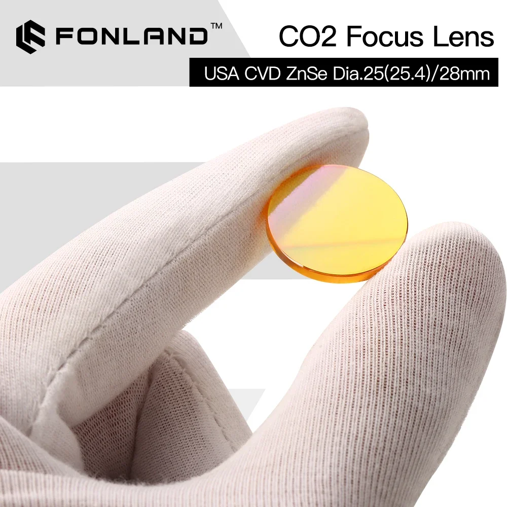 ZnSe Focus Lens USA CVD Lens Dia.25.4 28mm 1 inch FL50.8 63.5 76.2 101.6 127 (1.5-5inch) for CO2 Laser Engraving Cutting Machine