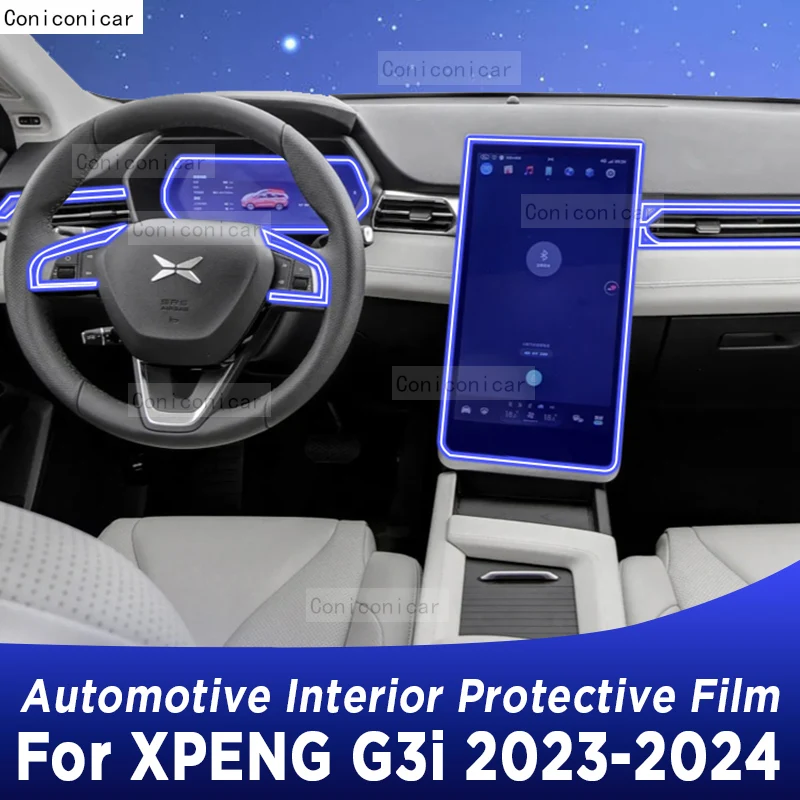 

For XPENG G3i 2023 2024 Gearbox Panel Dashboard Navigation Automotive Interior Protective Film TPU Anti-Scratch Sticker