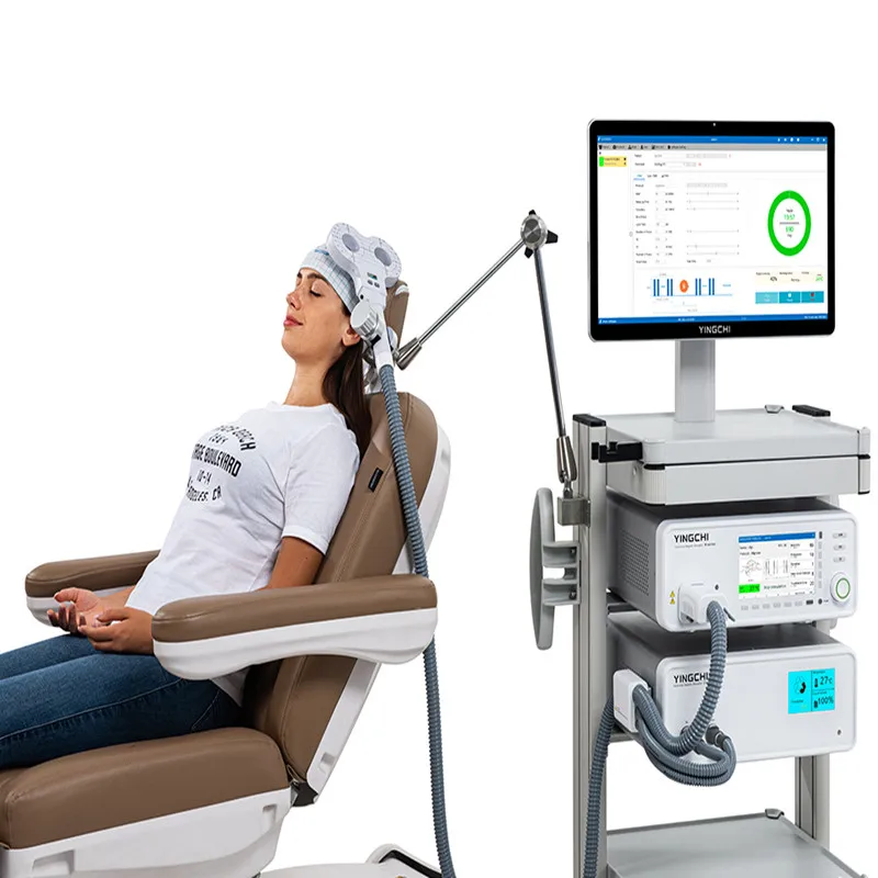 Transcranial Magnetic Pulse Magnetic Stimulation Instrument 1.5T TMS rTMS iTBS DTMS Multi-functional Cooling System