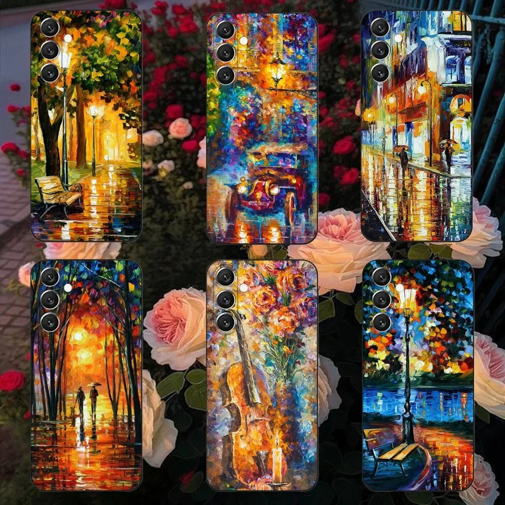 L-Leonid A-Afremov Oil Painting Phone Case For Samsung Galaxy A13,A21s,A22,A31,A32,A52,A53,A71,A80,A91 Soft Black Cover