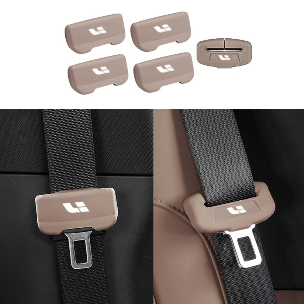 

For Li LiXiang L7 2023 2024 2025 Safety Belt Protective Cover Safety Belt Socket Silicone Anti Collision Interior Accessories
