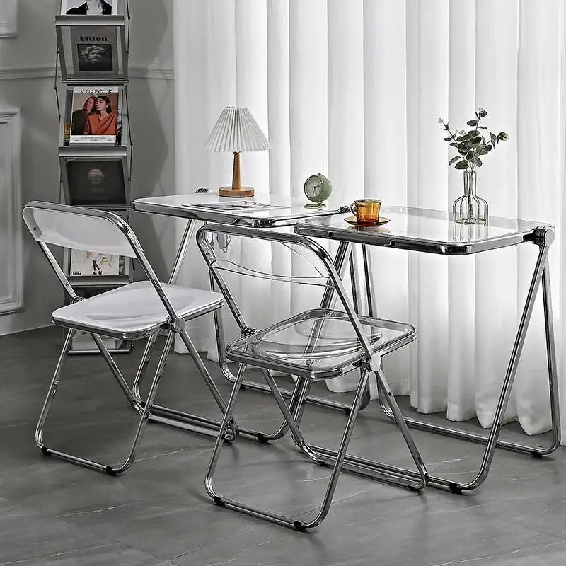 

Nordic comfortable Designer Home Transparent Folding Chair Chair with Backrest Internet cute meubles de salon interior furniture