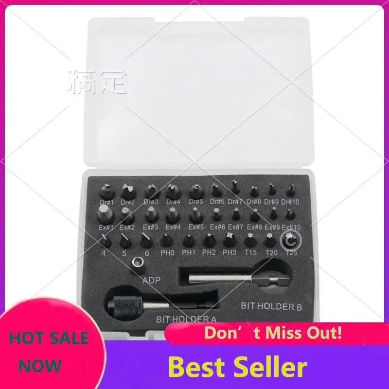 

Broken Screw Extractor Set Silver & Black Steel 33 Screw Removal Tool Sets Are Used To Easily Remove Broken Screw