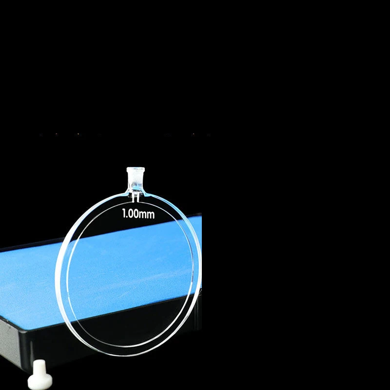 Quartz cylinder with stopper colorimetric dish, integrated process of light and glue, UV transparent