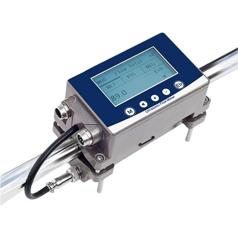 Small Caliber Size Ultrasonic Flowmeter DN15~DN40 RS485 LCD Clamp-On Ultrasonic Flowmeter for Water Liquid  High Accuracy