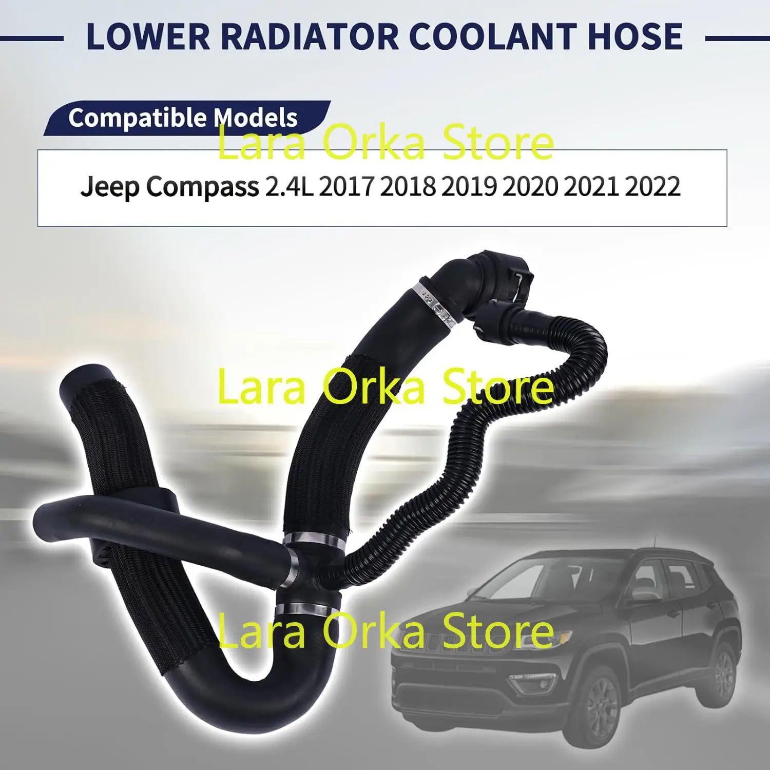 Engine Radiator Water Distribution Hose Outlet 68380330AA 68380330AB 68249896AC Compatible with Jeep Compass 2.4L 2017-2022