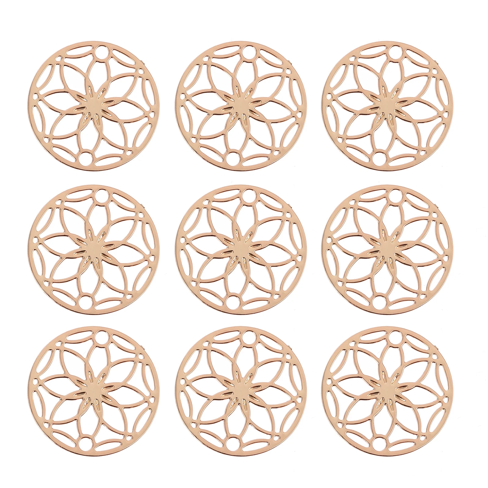 

200 Pcs Copper Flower Pendant DIY Jewelry Making Necklace Supplies Durable Crafts Charm Bracelet Accessories Decor