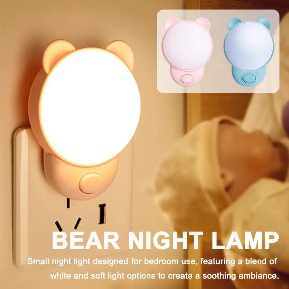 Cartoon Night Lamp Bear Chick Kitten Remote Control Cute USB Night Light LED Chlidren For Baby Kid Bedroom Decor Bedside Lamp