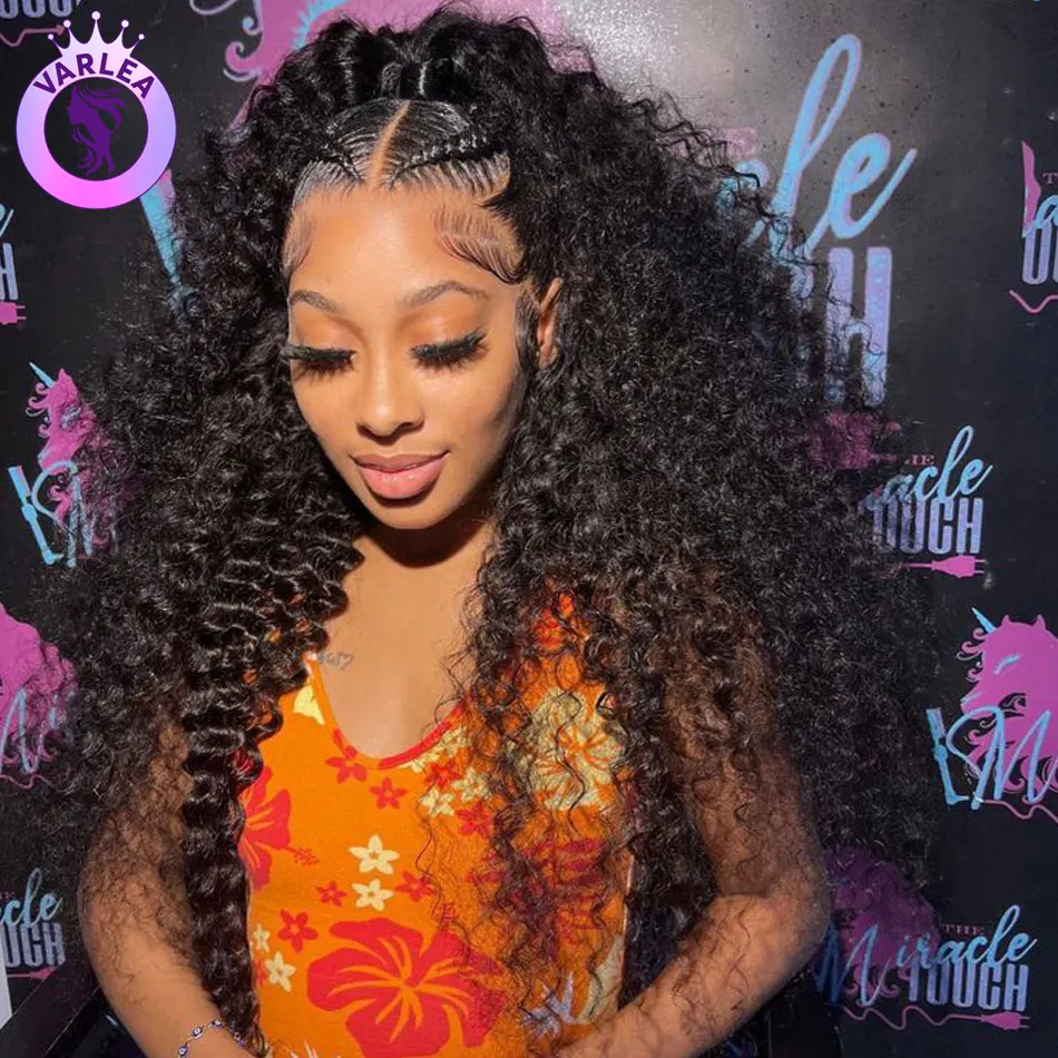 

Deep Wave 13x6 hd Lace Front Human Hair Wig Pre Plucked 180% Density 13x4 Lace Deep Wave Frontal Wig Curly Wigs 100% Human Hair