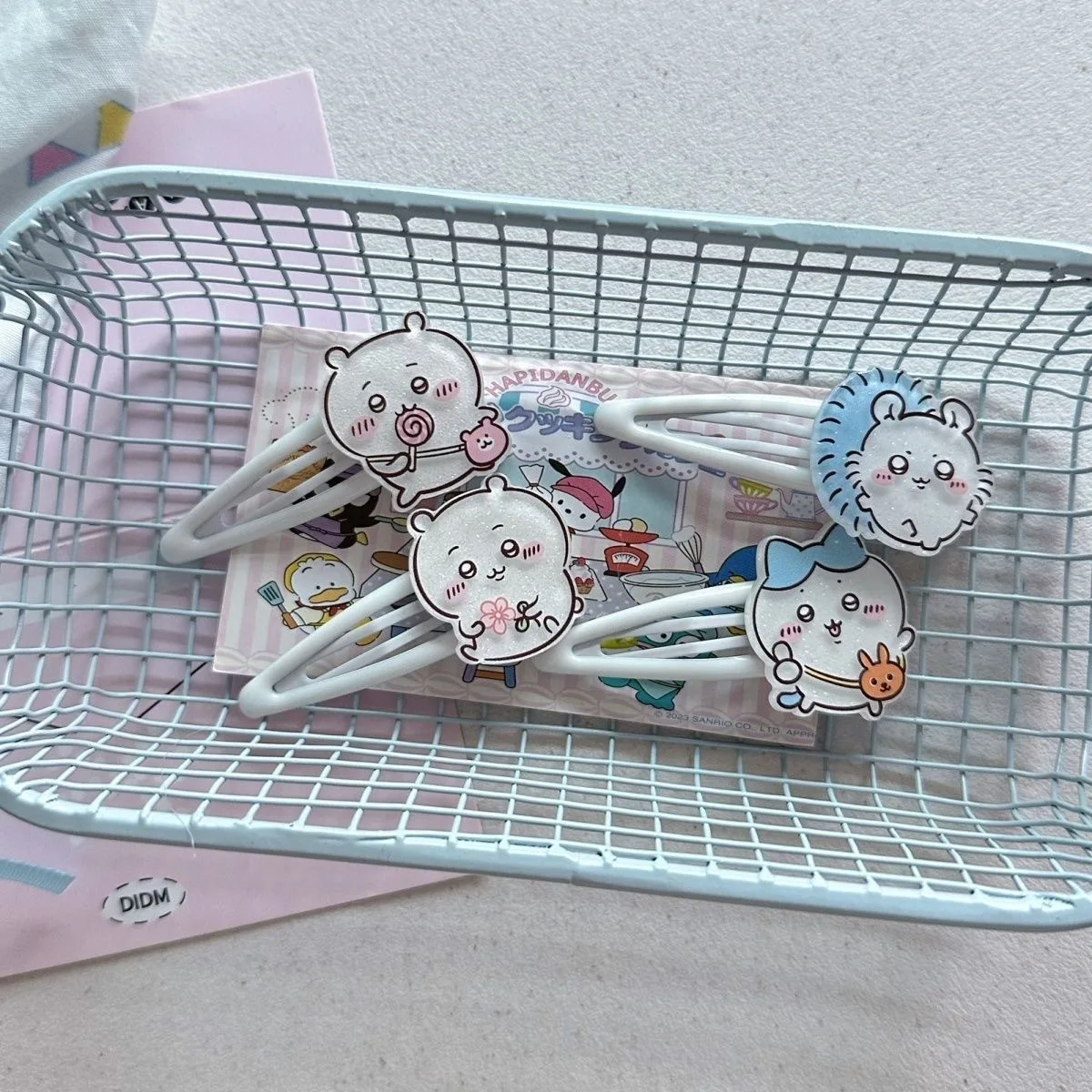 Miniso 甘くてかわいい giikawa bb クリップ chiikawa 前髪サイドクリップガールハート多用途漫画ヘアカードアクセサリー