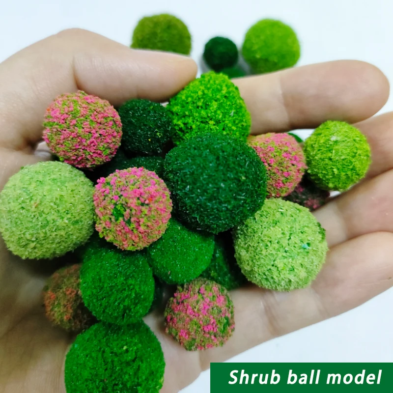 

Diameter 1-2CM Simulation Shrub Model Plant Bush Sphere Diy Sand Table Garden Scene Materials Diorama Kits 10Pcs