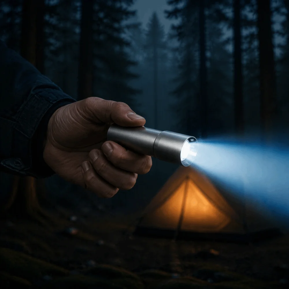 Super Bright Telescopic Zoom Flashlight Rechargeable Waterproof Strong LED Flashlight Multifunctional Stainless Steel