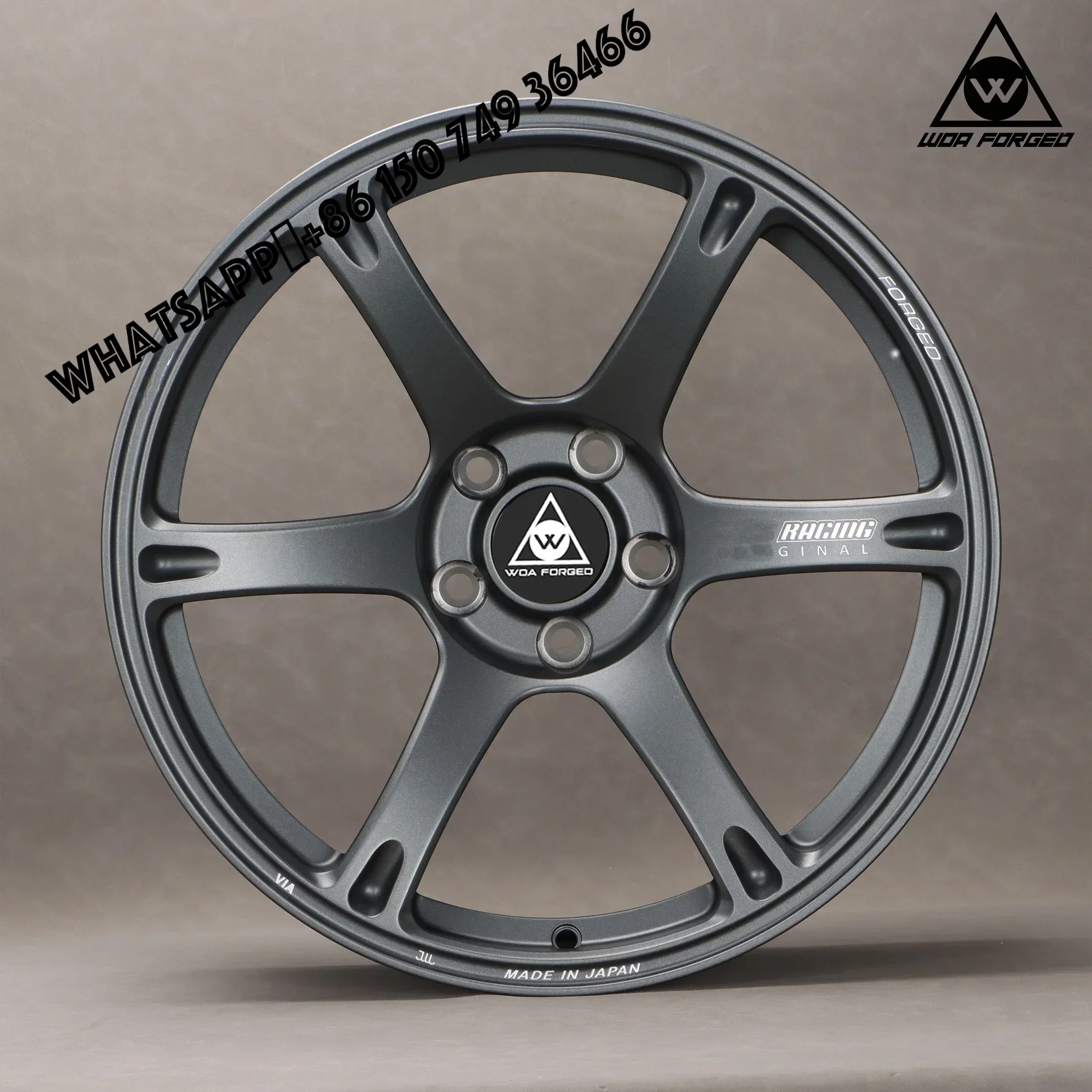 

6061-T6 Custom Forged Alloy Aluminum Rims, Design 6061 Lightweight Black Racing Alloy Forged Wheels, for Te37 Toyota Ben
