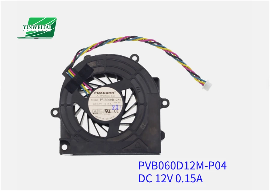 Laptop CPU Cooling fan PVB060D12M PVB060D12M-P04-AE EC DC12V 0.15A 4-Pin
