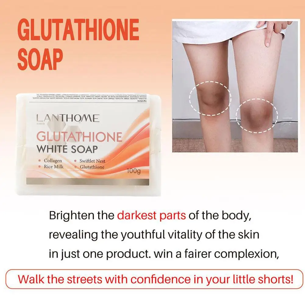 

Lanthome Original Glutathione Whitening Soap For Face Skin Brightening Body Moisturizers Reduce Wrinkle Freckle Firming Nou V9C9