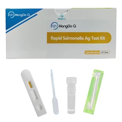 Monggoq 10Pcs Rapid Salmonella Ag Test Kit for Pet Test,Salmonella-10(Applicable to chickens, turtles, parrots, and other birds)