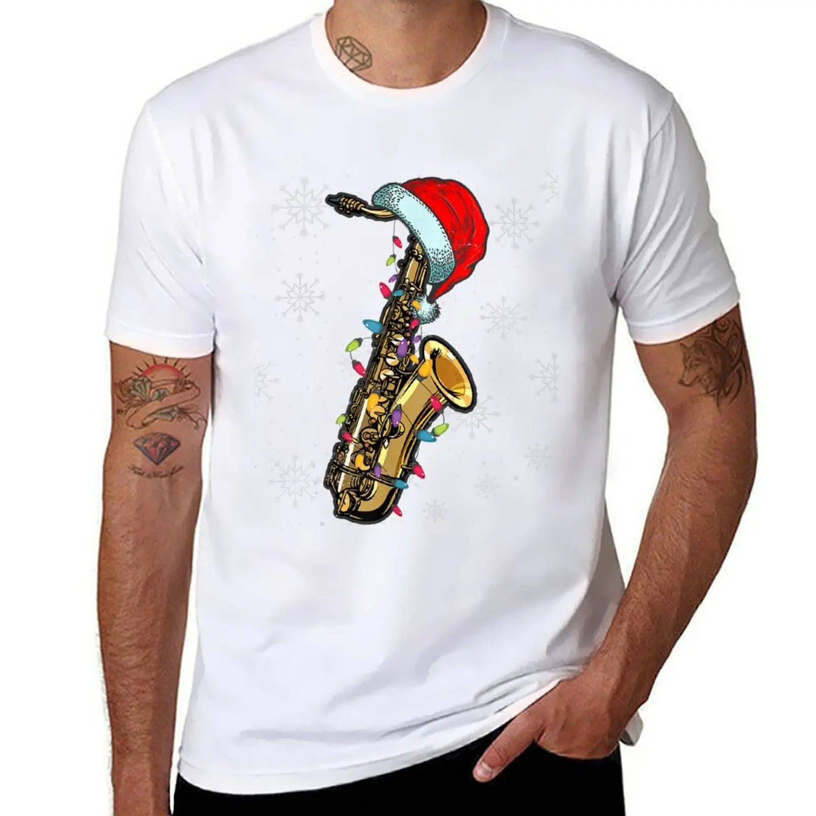 

Saxophone christmas santa marching band lovers xmas gifts T-Shirt funny t shirts man funny t shirts dark humor T-Shirt