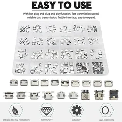 Micro USB Connector 60pcs/pack  240 Pcs/box  - Jack USB Connectors Set Charging Port For MP3/4/5 100% Huawei Lenovo ZTE