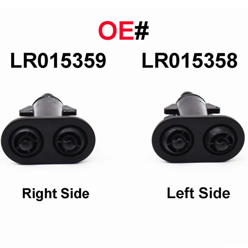 2pcs Car Headlight Washer Nozzle For Sport L320 2010-2013 ABS Plastic Black LR015359 LR015358 Accessories