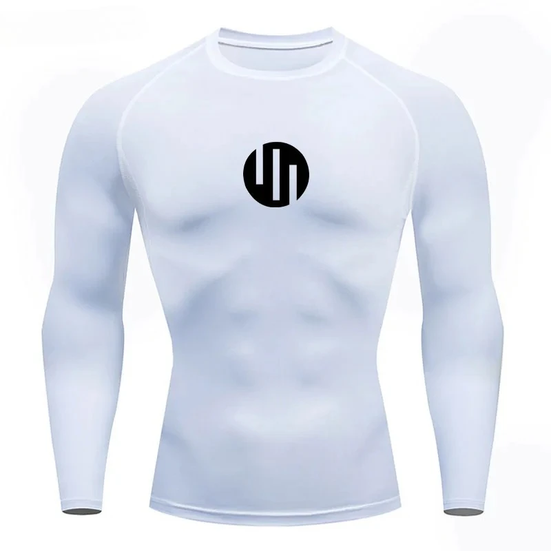 Enganliegendes Langarm-T-Shirt für Herren zum Laufen, Fitness-Unterwäsche, schnelltrocknend, Sonnenschutz, zweite Haut, Sportbekleidung für Männer – Detail 14