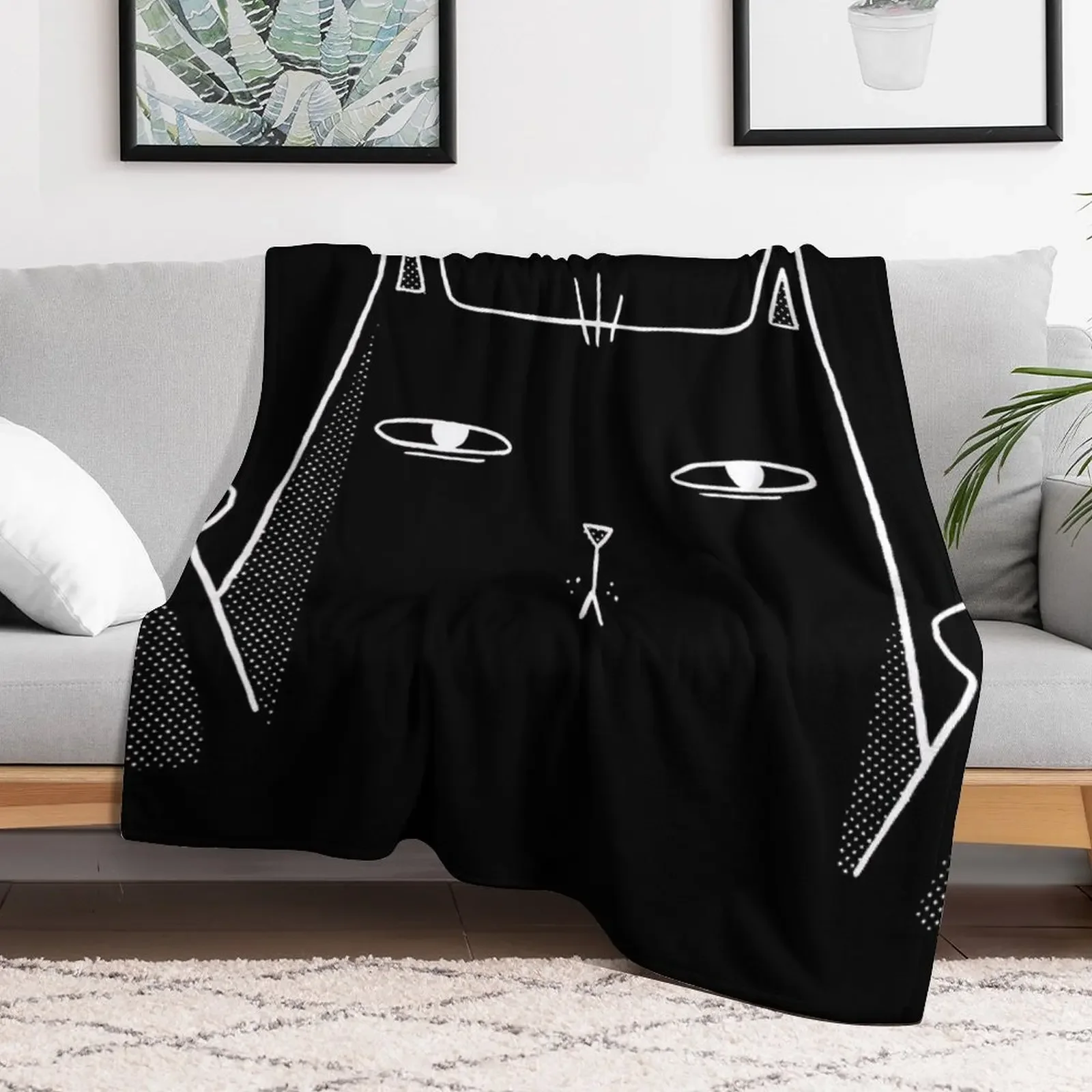 Middle Finger Cat Throw Blanket Reusable Durable Soft Blanket for All Seasons