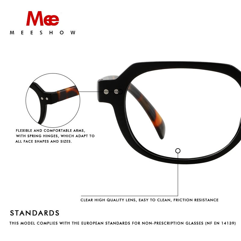 Meeshow New design Reading Glasses Women\'s Retro Glasses Frame Men Europe Stylish Brand eyeglasses Brazil Lesebrille 1740