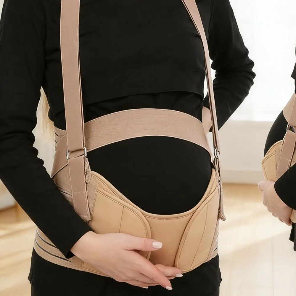 

Комплект из трех предметов, поддерживающий пояс для живота с плечевыми ремнями для беременных, второй и третьей отделки, подтяжка живота