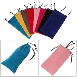 Portable Solid Color Optical Glasses Case Sunglasses Bag Glasses Cloth Bags Eyeglasses Pouch Drawstring Pouch Bags