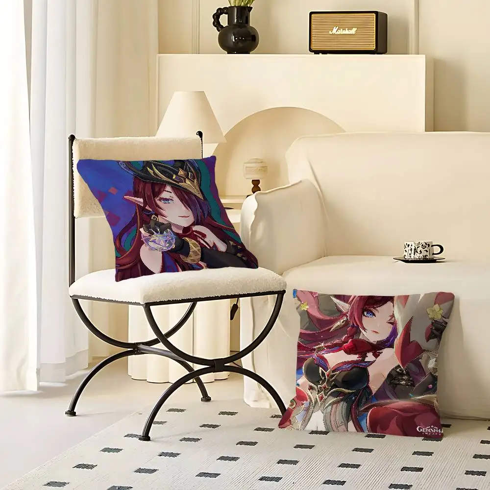 

Chasca Genshin Pillowcase Toon Gift Cushion Cover Bedroom Home Sofa Chair Seat Decor Pillow Case
