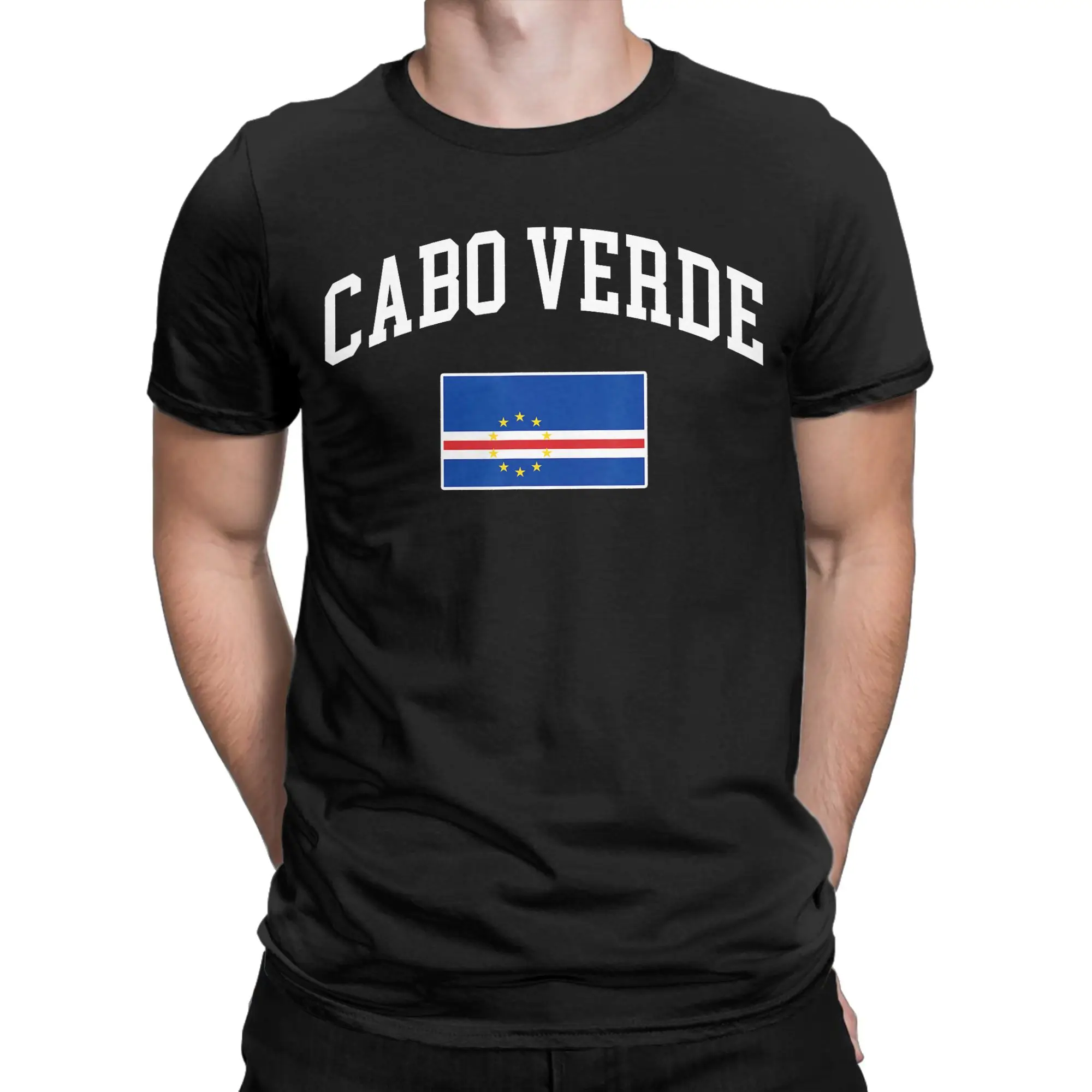 Vintage T Shirt Summer Cabo Verde Flag Cabo Verdean Graphic T-Shirts  Cotton Tee Shirt for Men Y2K Casual Short Sleeve Tees