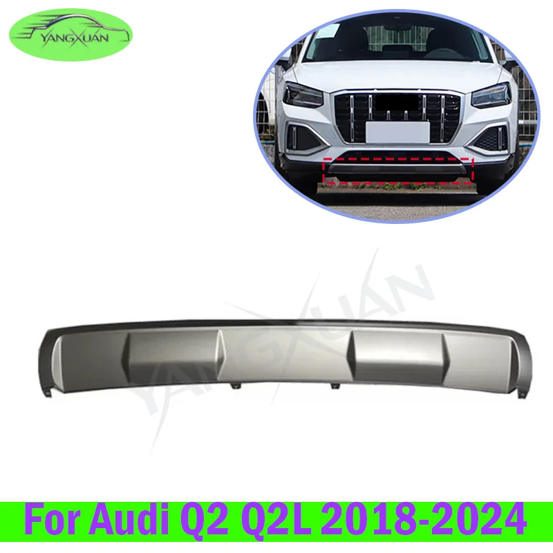 Front Bumper Lower Trim Panel For Audi Q2 Q2L 2018-2024 Front Bumper Flapper Cover Plate