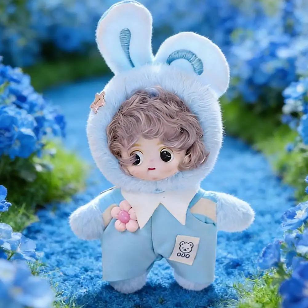 15 cm süße Plüschpuppe Schlüsselanhänger mit Vinylgesicht weiche Kawaii Puppe Desktop Ornament Rucksack Anhänger Kinder Überraschungsgeschenke