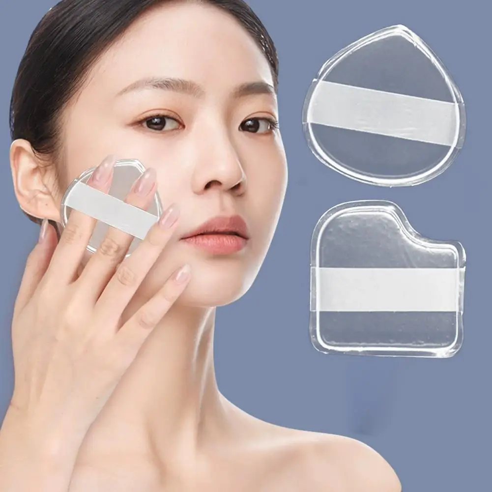 Transparante Siliconen Gel Poederdons Spons Gezicht Concealer Cosmetica Bladerdeeg Accessoires Voor Foundation BB Cream Geen Poeder J7N4